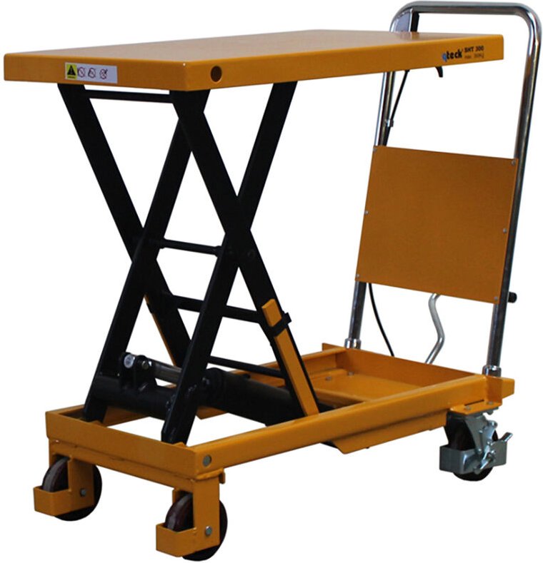 qteck Scherenhubtische SHT-Serie PU/Single mit Plattform 855x500mm und 300kg Hubkraft
