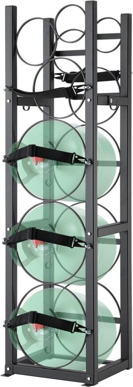 Vevor Kältemitteltankgestell, mit 3 x 30 lbs und 3 weiteren kleinen Flaschentanks, Zylindertankgestell 12,79 x 12,99 x 4...