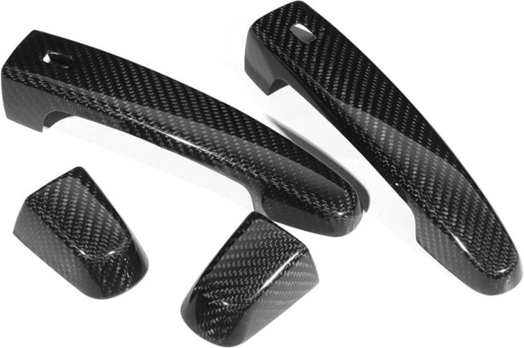 Jeffergarden 4 Stück Kohlefaser-Seitentürgriff-Abdeckungsverkleidung, passend für Chevrolet Camaro 2017–2018
