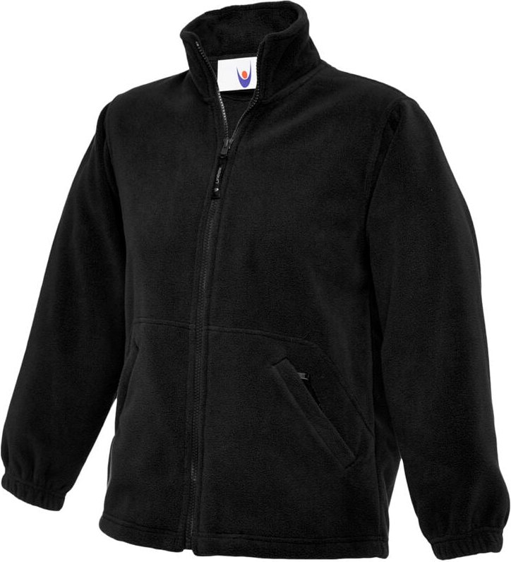 Thumbnail - Kinder Classic Arbeits-Fleecejacke Schwarz 9/10 Jr. 300 g/m²