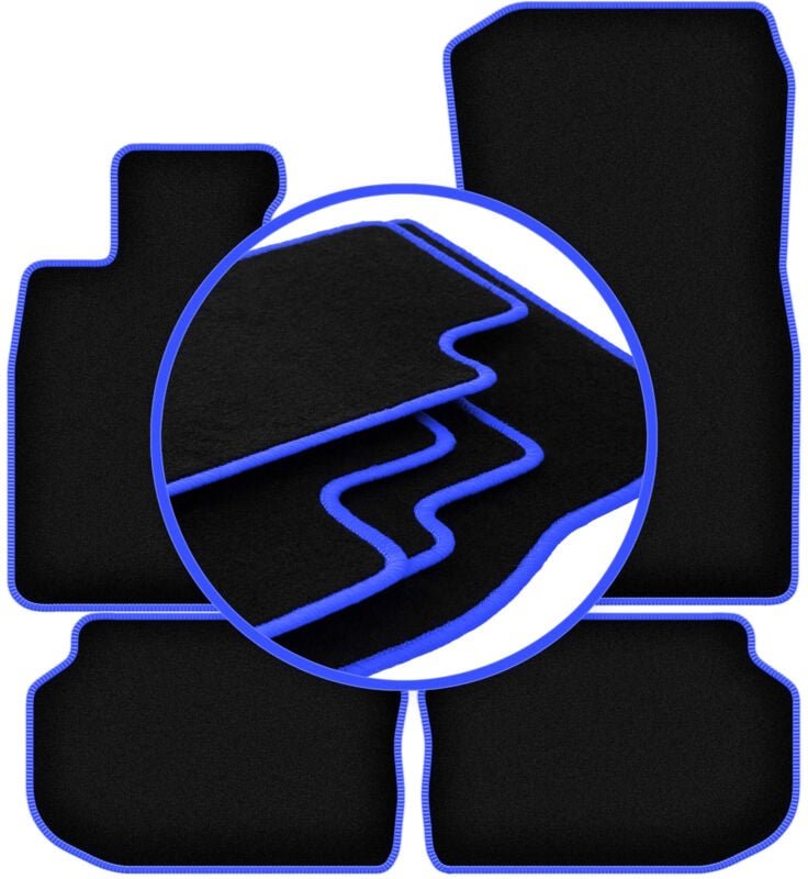 CARLUX-BLUE Autofußmatten für: BMW 5 F10 xDrive Limousine (2010-2013)