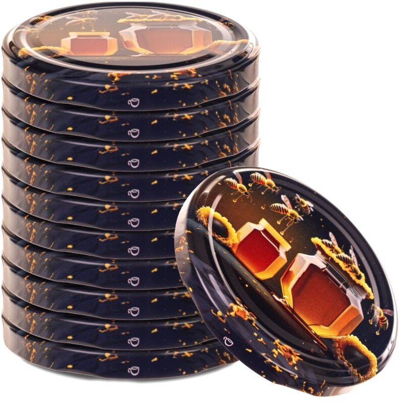 Deckel fi82 Muster M-05 Honigschwarz 10Stk. - Kadax