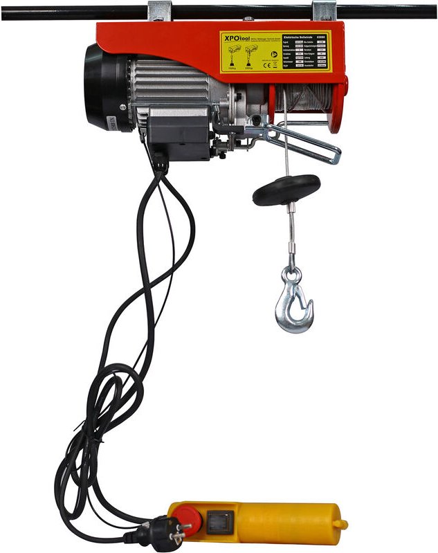 Thumbnail - Wiltec Elektrische Seilwinde 540W bis 125/250kg, Motorwinde mit Seilzug 12/6m und Einhandbedienung, Elektroseilwinde
