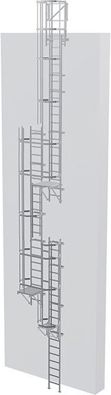 Echelle Direct - Ortsfeste Steigleitern mit Sperrklappe - Steighöhe von 14.30 bis 14.60m - CS146-CVAP