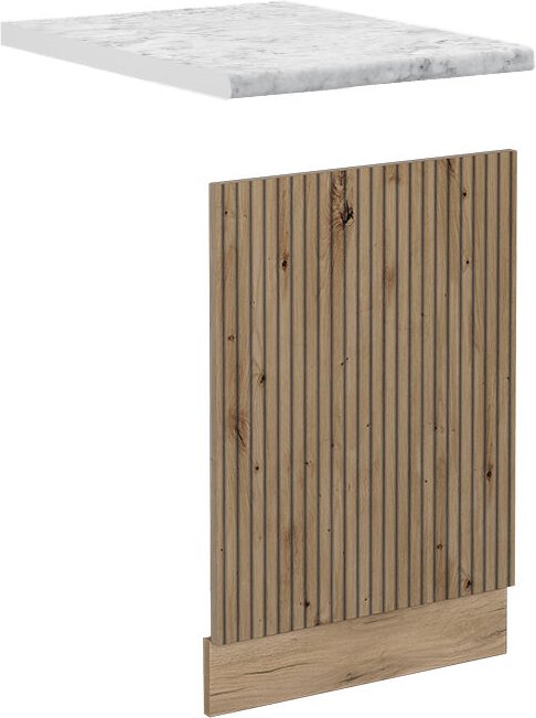 Vicco - Küchenmöbel R-Line, Artisan-Eiche, 45 cm , ap Marmor