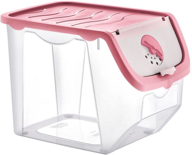 Practical storage box with lid and ventilation