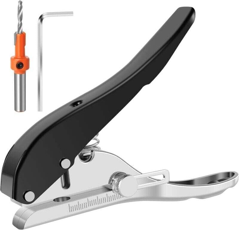 Einzelloch-Stanzmaschine, 8 mm schweres Loch, tragbare Stanzmaschine, Lochkante mit dekorativem Stanz-Handstanzwerkzeug