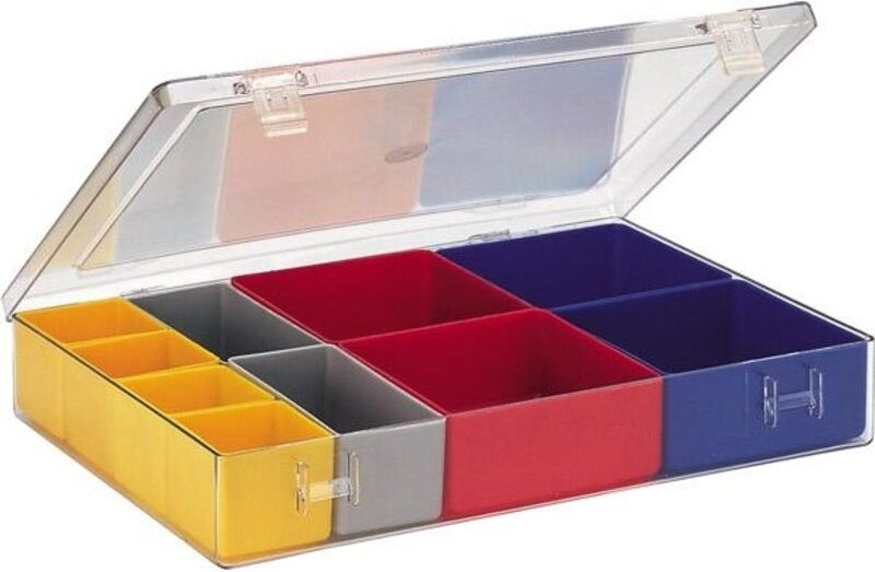 FP - la-ka-pe Sortimentkasten mit Deckel B307xT225xH50 mm, mit 10 Einsätze