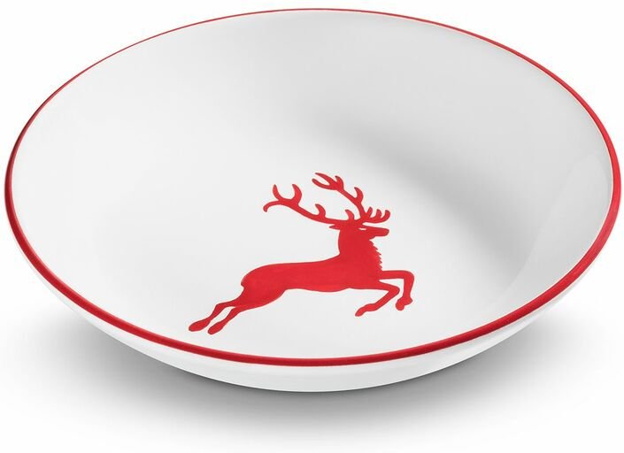 Thumbnail - Gmundner Keramik Rubinroter Hirsch, Suppenteller Cup (Ø 20cm)