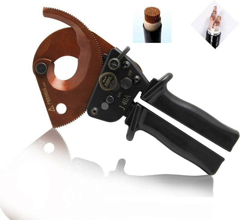 Mumu - Ratschen-Kabelschneider J40A Kupfer-Aluminium-Kabelschere Zahnratschen-Kabelschneider Schere
