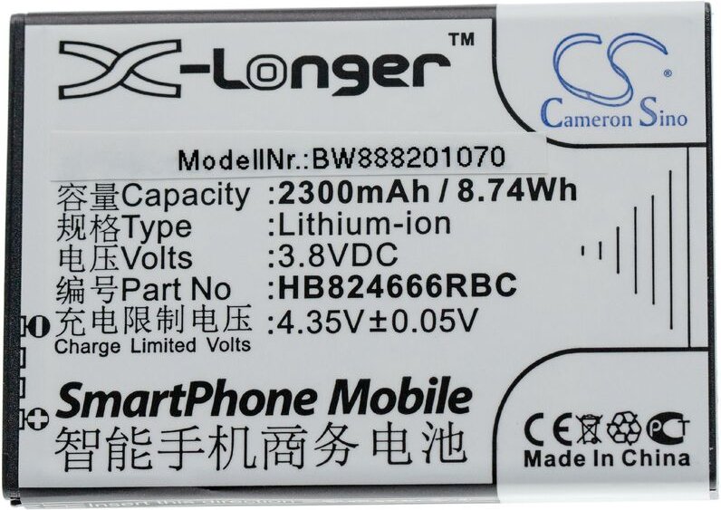 Vhbw - Akku kompatibel mit Huawei E5577Bs-937, 505HW, 504HW, 502HW, E5577, 501HW Router Modem Hotspots (2300 mAh, 3,8 v,...