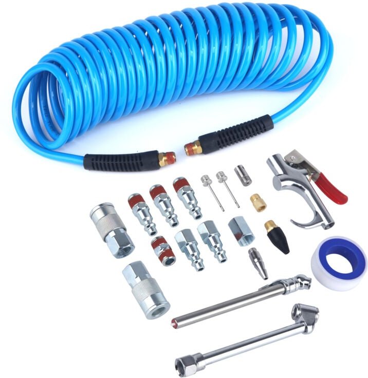 20-teiliges Set Amerikanisches Druckluftwerkzeug Staubpistolenset PU-Rohrset