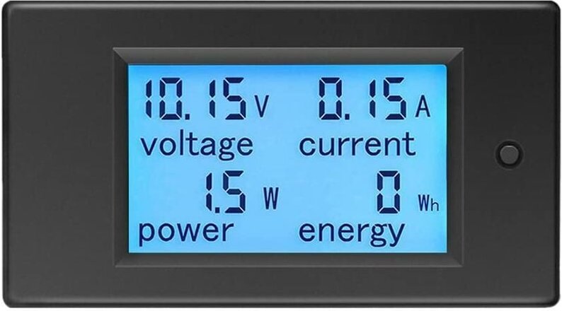 Thumbnail - Ahlsen - Voltmeter Amperemeter 12V dc 6,5-100V 20A, Spannungsmesser Wattmeter Tester Spannung Strom Leistung Energie Dig...