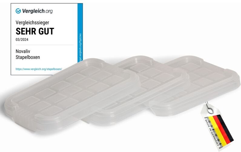 Novaliv - 3x Frischhaltedosen Deckel