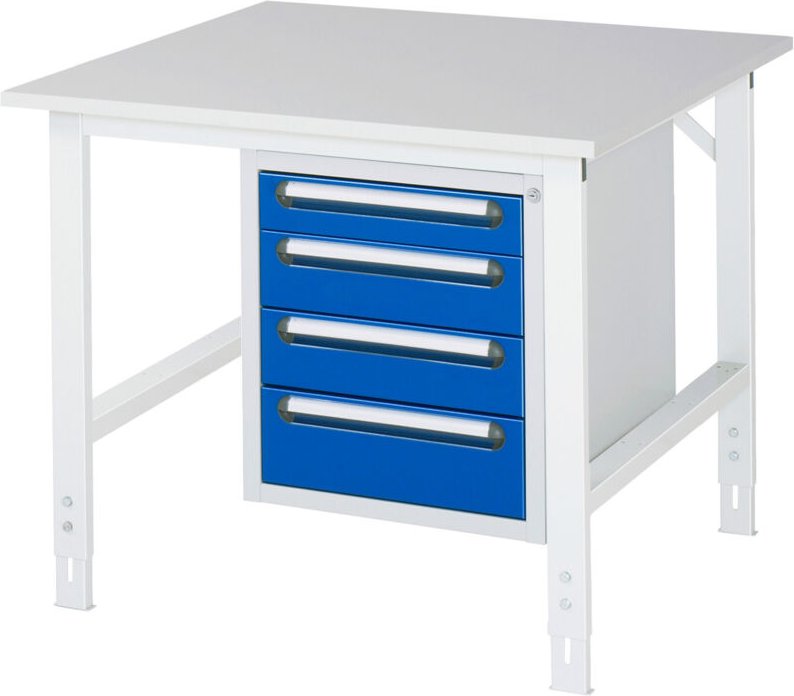 Rau Arbeitstisch Tom höhenverstellbar KM07, B1000xT1000xH760-1080mm, M-Platte-22mm