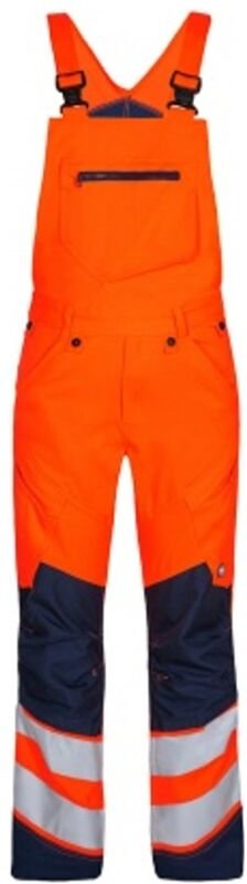ENGEL Warnschutz Latzhose Safety Herren 3544-314 Gr. 30 orange/blue ink