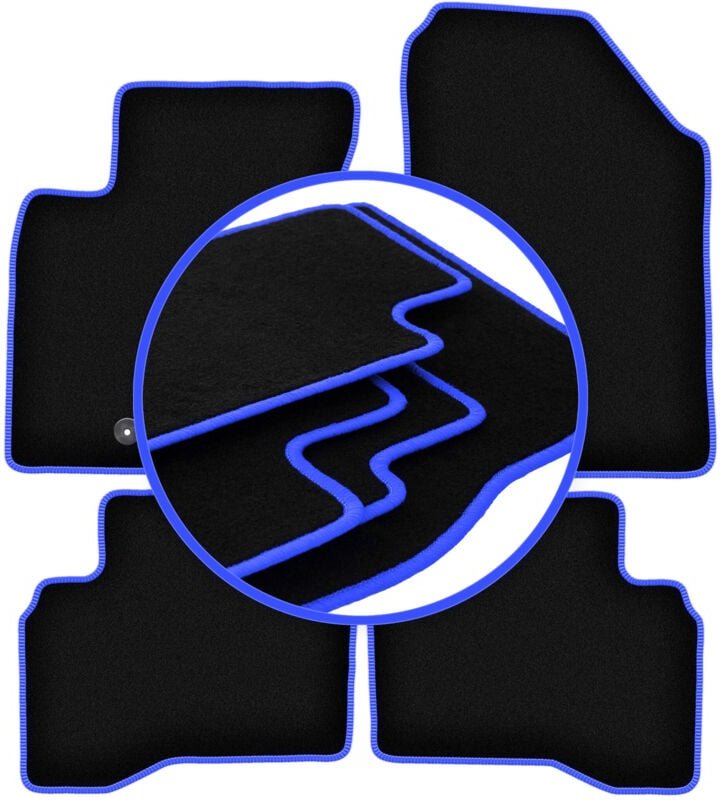 CARLUX-BLUE Autofußmatten für: Kia Niro Crossover (2016-)