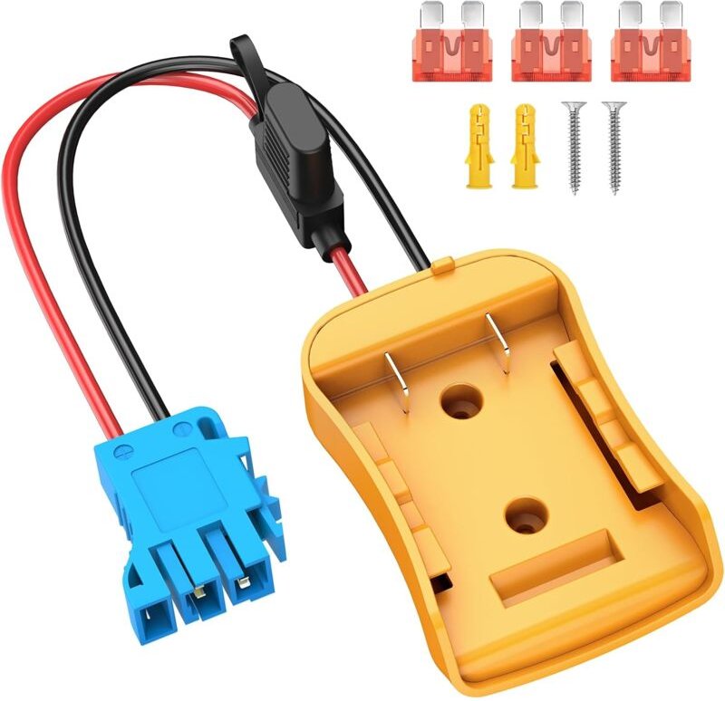 Power Wheels-Adapter für Dewalt 20-V-Akku mit Kabelbaumanschluss, kompatibel mit 12-Volt-Power Wheels, 12AWG-Kabel mit 4...