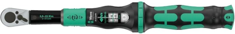 Click-Torque Lock a 6 Drehmomentschlüssel 1/4', einstellbar, Torque Lock Funktion, 2,5-25 Nm - Wera