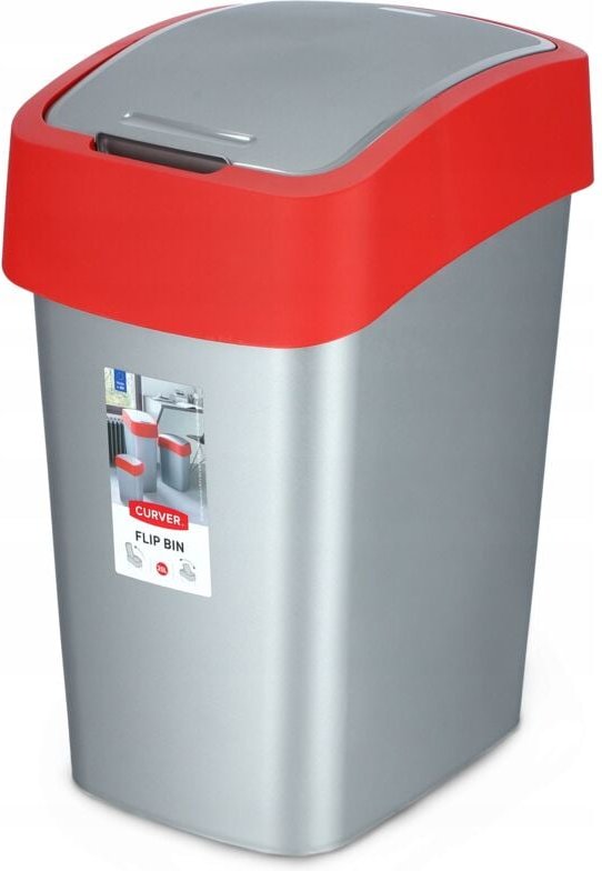 Curver - Flip Bin 25L Abfallbehälter, rot