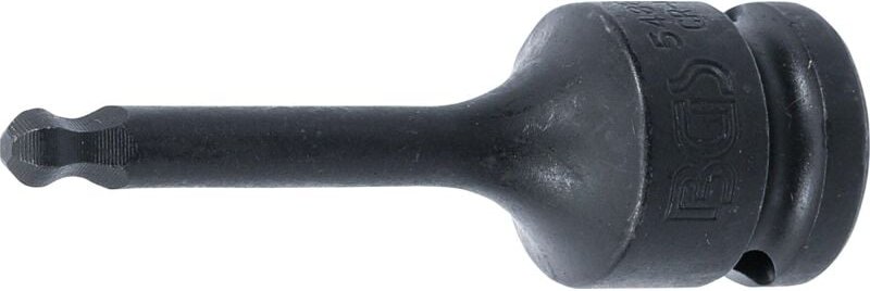 Bgs Technic - Kraft-Bit-Einsatz Länge 75 mm Antrieb Innenvierkant 12,5 mm (1/2') Innensechskant mit Kugelkopf 6 mm