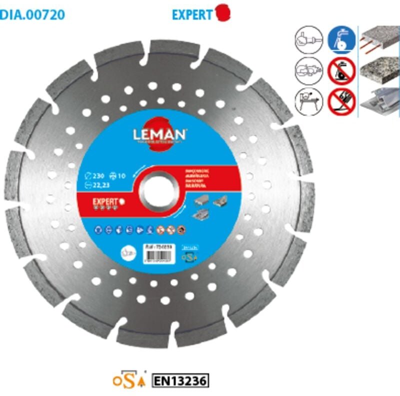 Diamantbohrkrone für Stahlbeton Profi ø 230 mm Bohrung M14 Dicke 2,6 mm