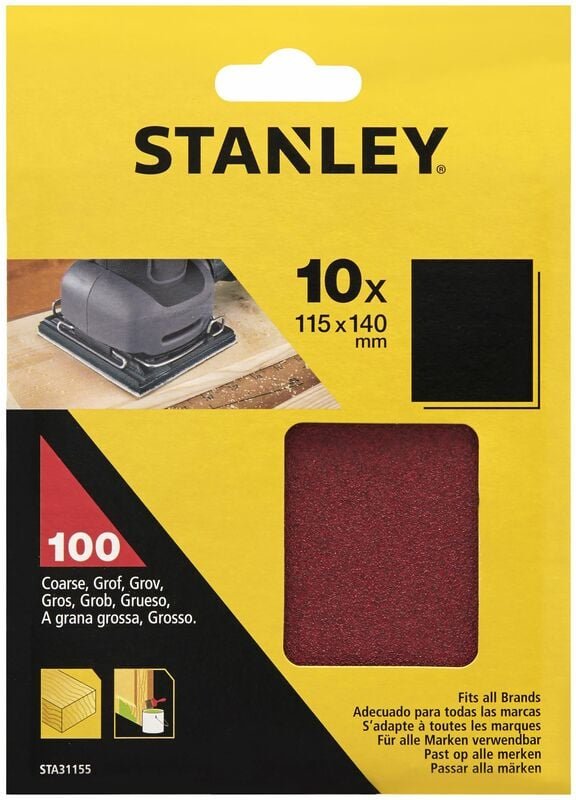 10 Schleifpapierblätter ohne Bohren STY-STA31155-XJ