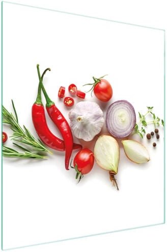 Glasschneidebrett 45x52 Gemüse