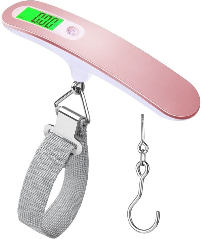 Linghhang - Pink) Gepäckwaage, hochpräzise Gepäckwaage, tragbare Kofferwaage, elektronische digitale Taschenwaage, 50 kg...