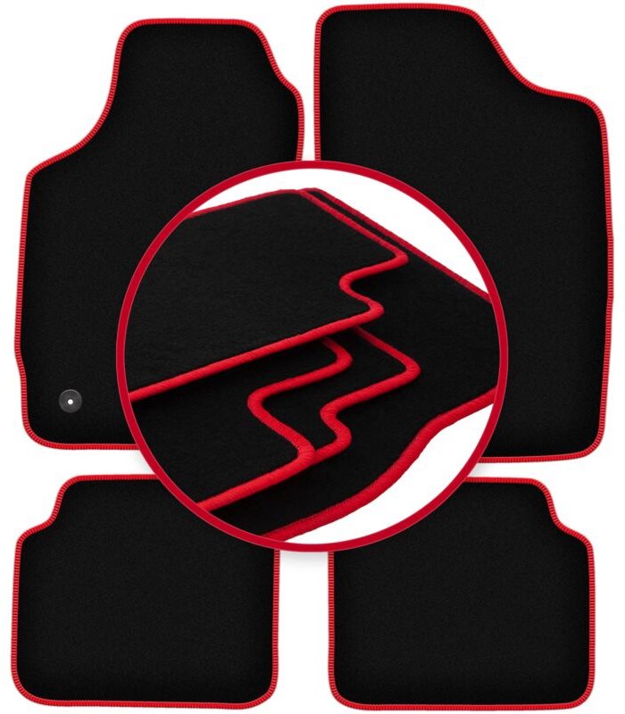 CARLUX-RED Autofußmatten für: Peugeot 205 Fließheck (1983-1998)