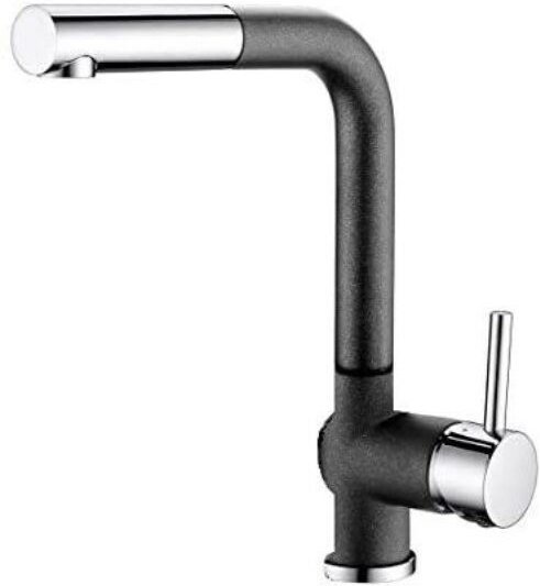 Quellmalz - vaf Armatur Einhebelmischer mit Brausekopf 8890 - Schwarz, Chrom, Hochdruck