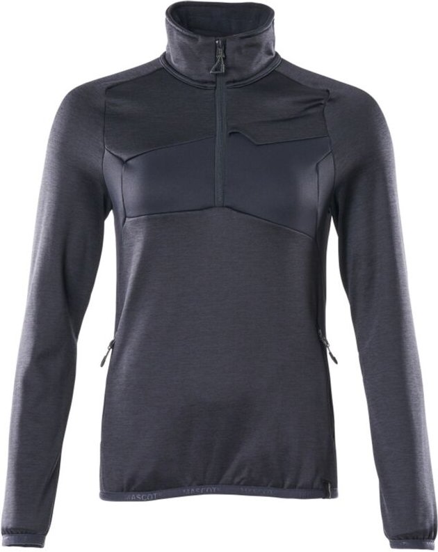 Mascot ACCELERATE Fleecepullover mit kurzem Reißverschluss, Damenpassform 18053 Gr. 2XL schwarzblau