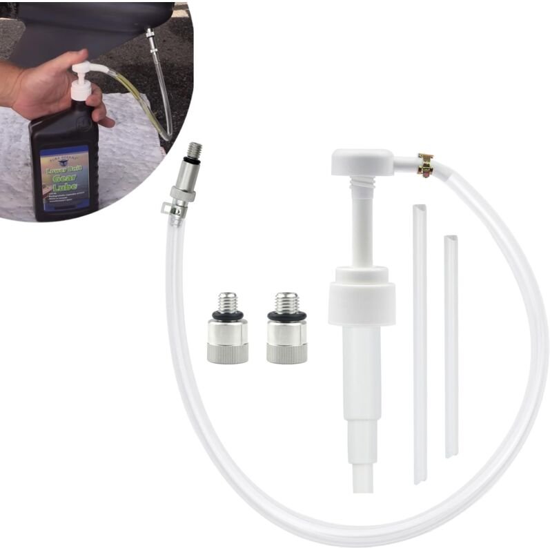 Zahnradölpumpe für Standard-Quart-Flaschen, mit 3/8-Zoll-Metalldrehgelenk, 8-mm- und 10-mm-Adaptern, passt für die meist...