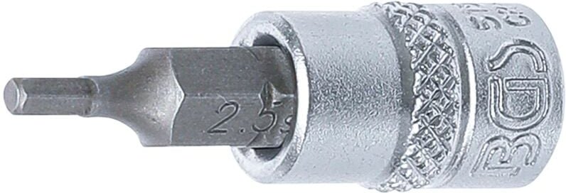 Bit-Einsatz Antrieb Innenvierkant 6,3 mm (1/4') Innensechskant 2,5 mm