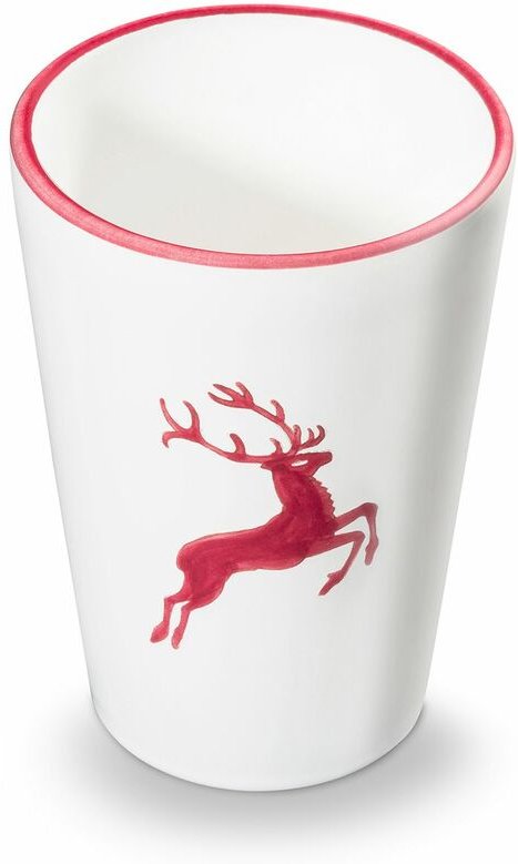 Thumbnail - Gmundner Keramik - Bordeauxrot. Hirsch, Trinkbecher (h: 11cm)