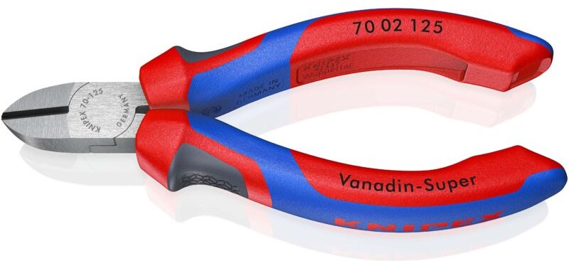 KNIPEX 70 02 125 SB Seitenschneider mit Comfort-Griffen schwarz atramentiert 125 mm