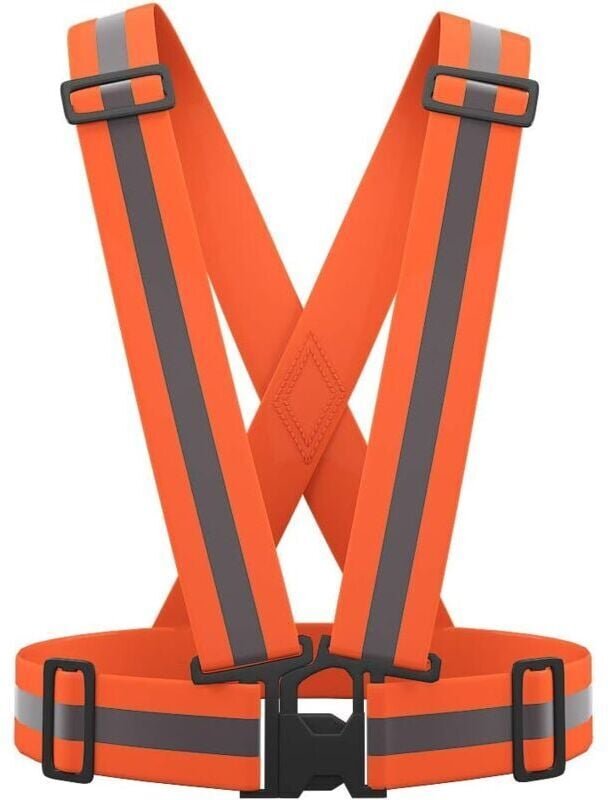 Reflektierende Warnweste mit hoher Sichtbarkeit, verstellbare Sicherheitsweste zum Laufen, Radfahren, Motorradfahren (or...