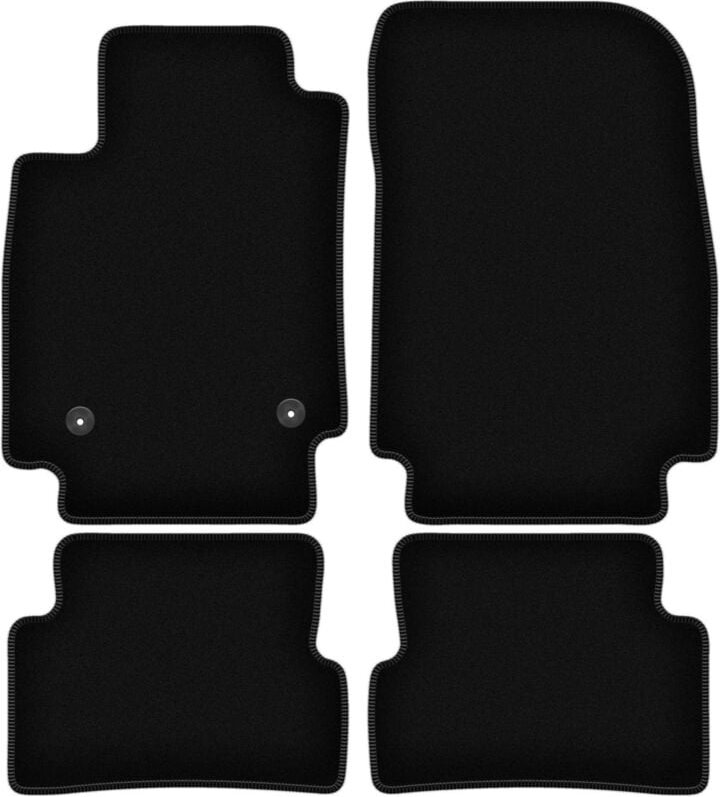 BASIC schwarze Veloursmatten für: Renault Captur SUV (2013-2019)
