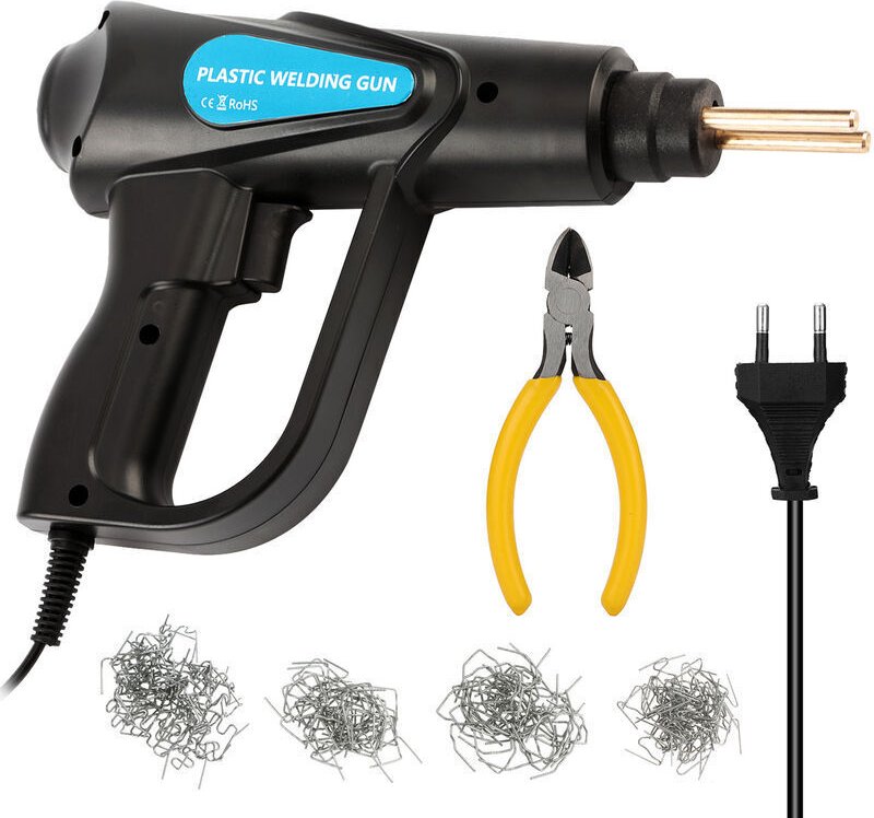 70 w Auto-Kunststoffschweißgerät, Auto-Stoßstangen-Reparaturset, 4 Arten von flachen/äußeren/inneren/gewellten Spitzen, ...