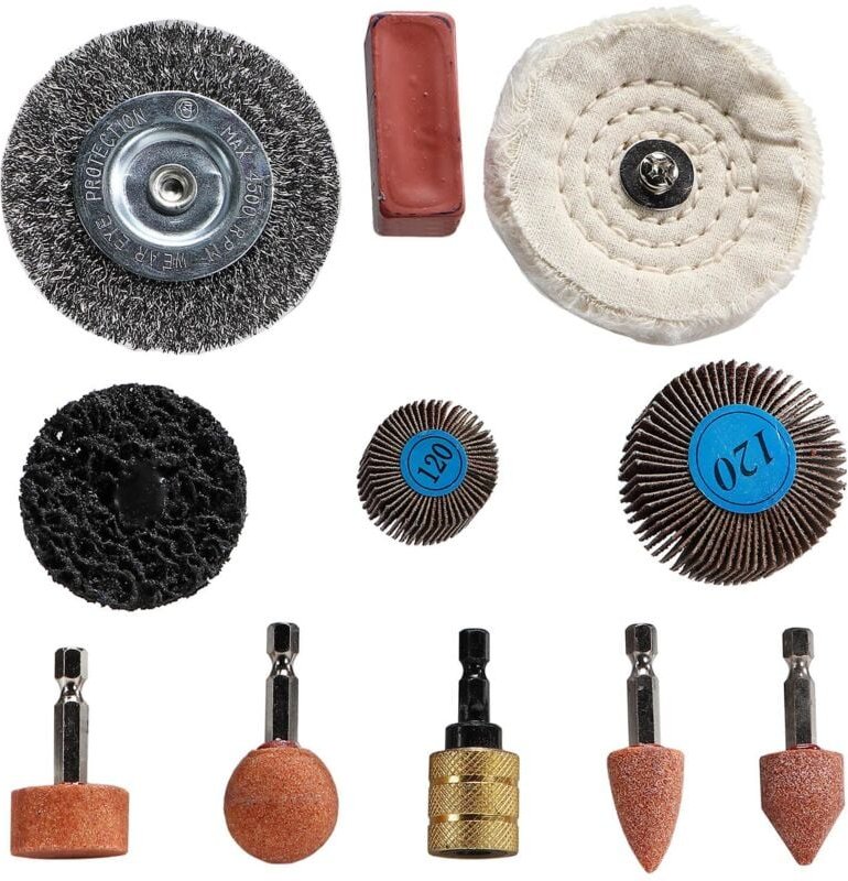 Beast - 11 tlg. Set Reinigungs und Polierset Schleifkörper Lamellenschleifer Scheibenbürste