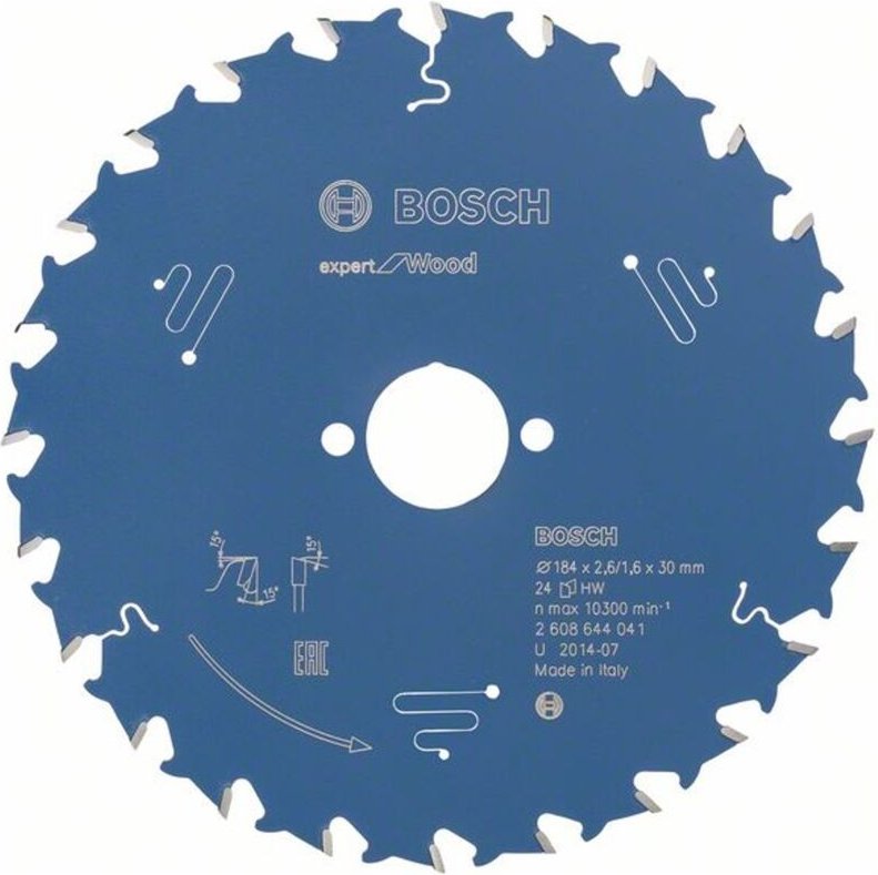 Kreissägeblatt Expert for Wood, 184 x 30 x 2,6 mm, 24 - Bosch