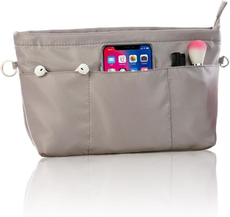 Ahlsen - Handtaschen-Organizer mit Reißverschlusstasche – Nylon-Taschen-Organizer – wasserdicht – klein – zum Ausgehen, ...