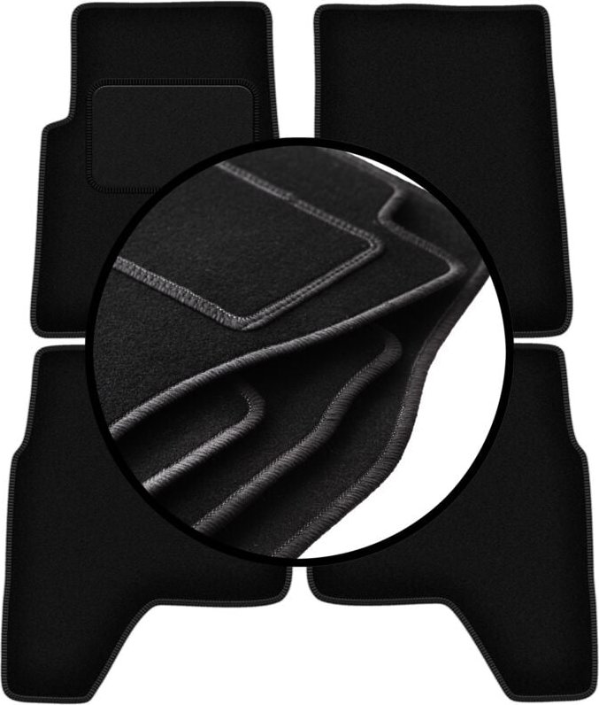 Komplettset Veloursmatten für: Hyundai Galloper Offroad (1991-2003)