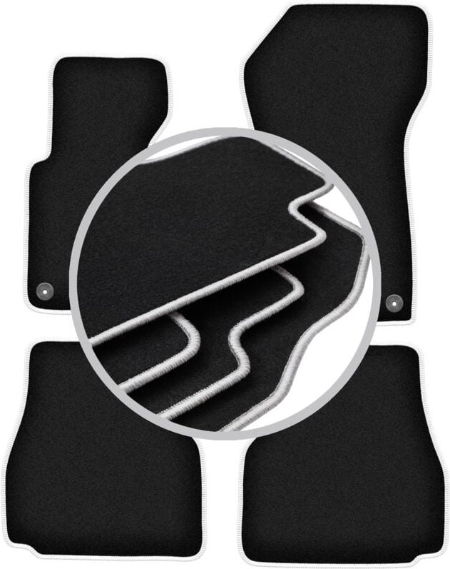 CARLUX-SILVER Autofußmatten für: BMW 3 E36 Cabrio (1993-2001)