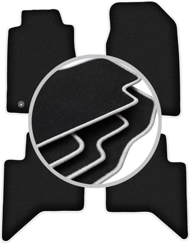 CARLUX-SILVER Autofußmatten für: Isuzu D-MAX II Pickup (2011-)