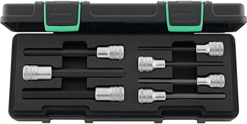 Satz Sechskant-Schraubendreher-Einsätze, 1/2 Zoll Antriebsvierkant, lang, 7-teilig - Stahlwille