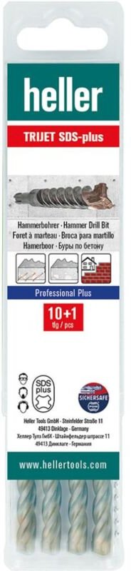Thumbnail - Heller - Hammerbohrer SDS-Plus Trijet Ultimate 12x160/100mm 10+1 Multipack