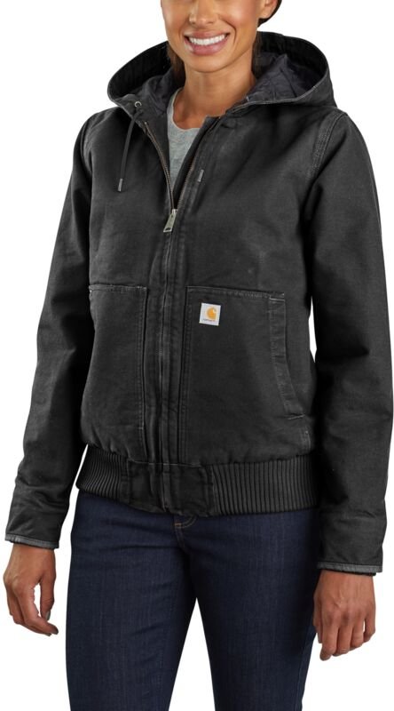 Carhartt - Washed Duck Active Jacket Damenjacke Schwarz t.xs - 104053-BLK-XS