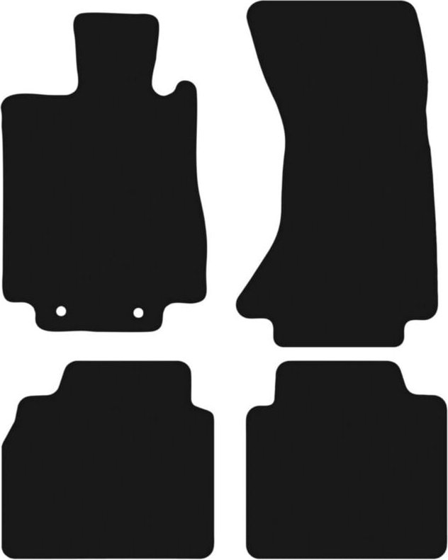 BASIC schwarze Veloursmatten für: Mercedes S W220 4Matic lang (1998-2005)