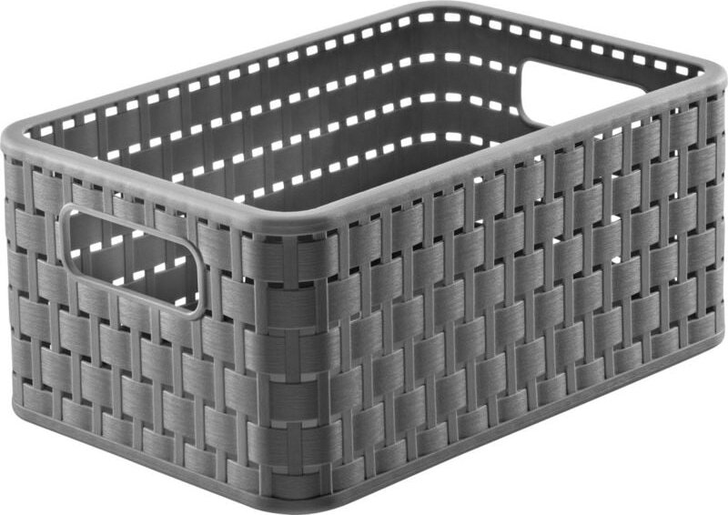 Rotho - Korb Country A5, 6 l anthrazit Boxen, Körbchen & Kisten